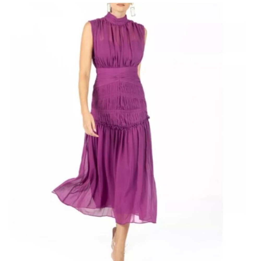 Elegant Purple Sleeveless Dress